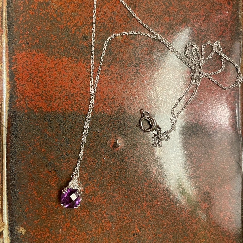 Sterling silver amethyst necklace
